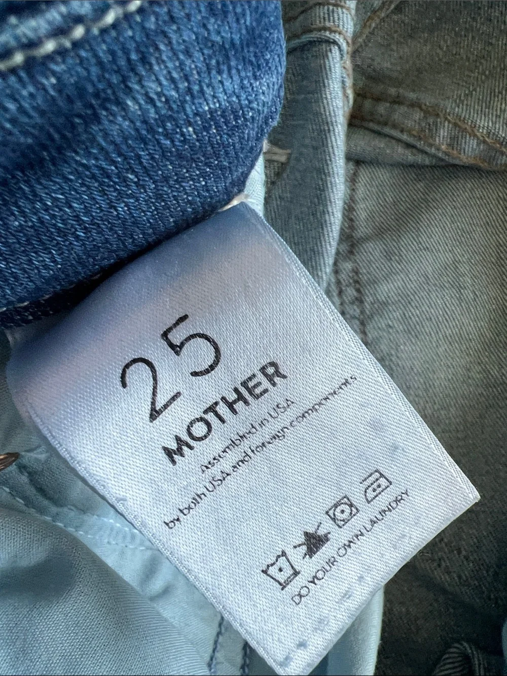 MOTHER Jean Bundle Straight Leg Jeans - Blue, Black, Gray - Picture 5 of 16